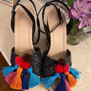 NWOT Kate Spade tassel wedge 8